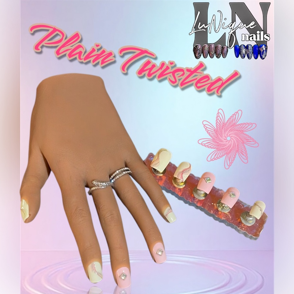 Glitter Gemstone Nails Size S, Nail Polish, Handmade Nail Art, Nail Design